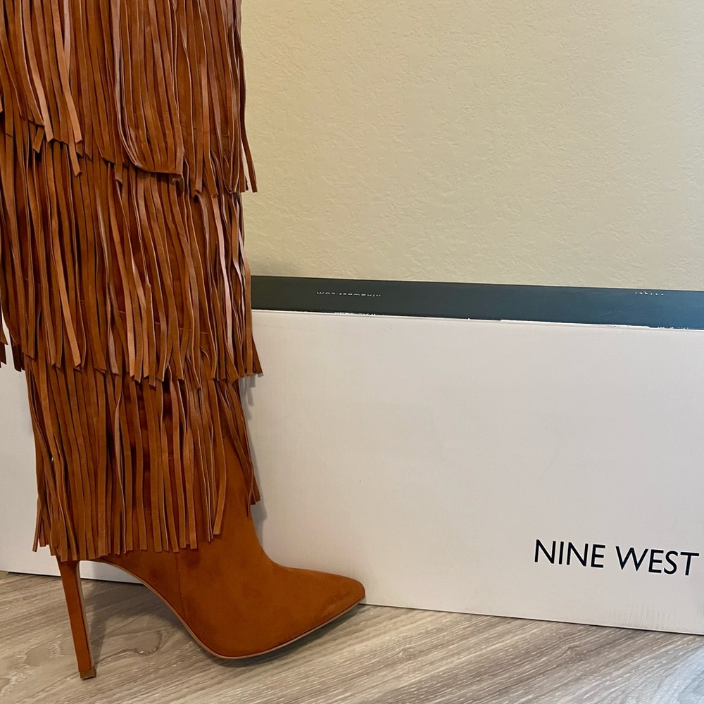 Nine West Knee High Tassel Boots
